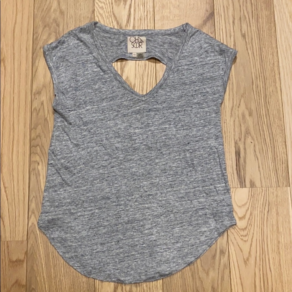 Chaser v-neck open back tank top
